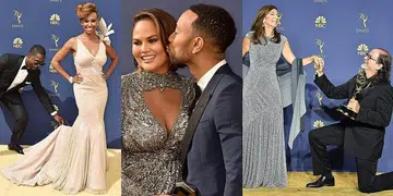 NBC's 70th Annual Primetime Emmy Awards Celebrities Cute Couples netflix stranger things jessica biel justin timberlake proposal heidi klum ricky martin millie bobby brown john legend chrissy teigen