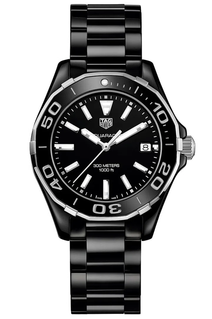 Tag Heur Ladies Aquaracer watch, $2,550, tagheuer.com.
