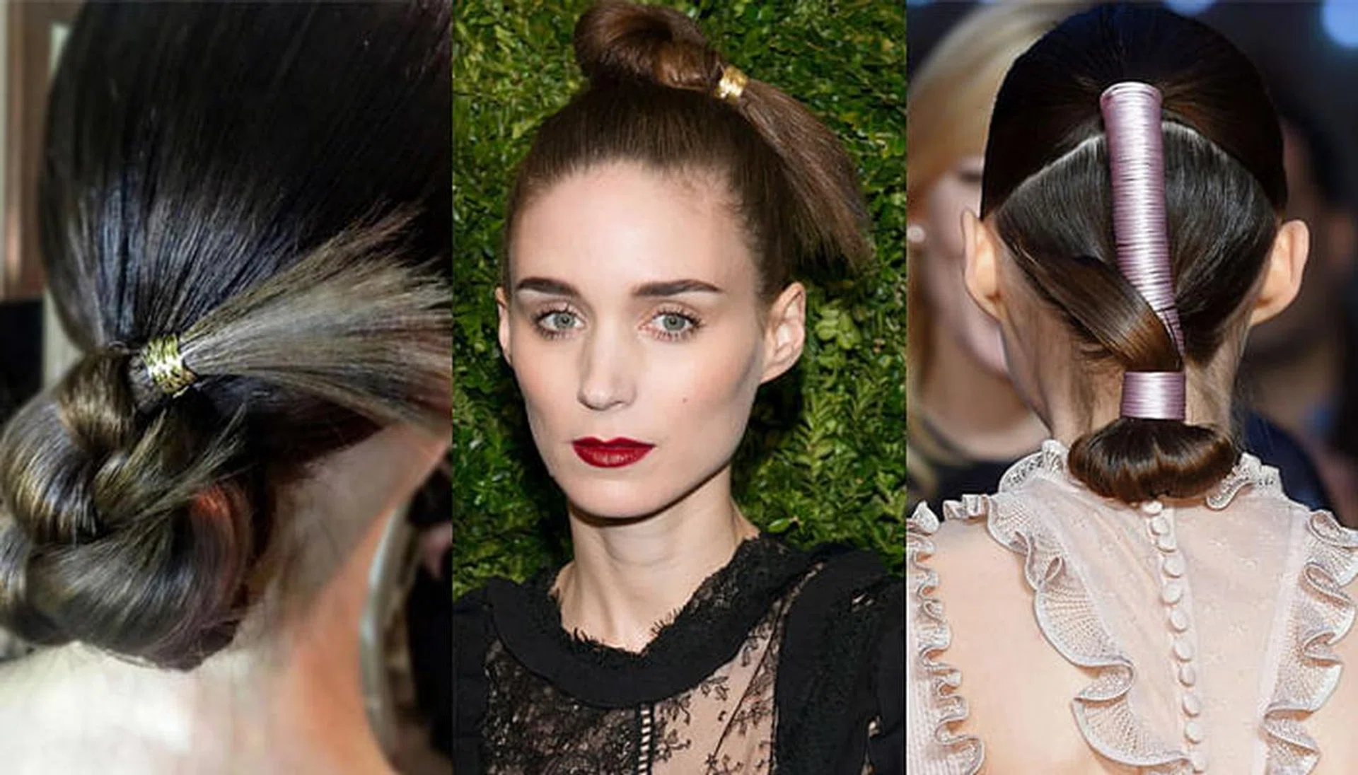 threaded updo