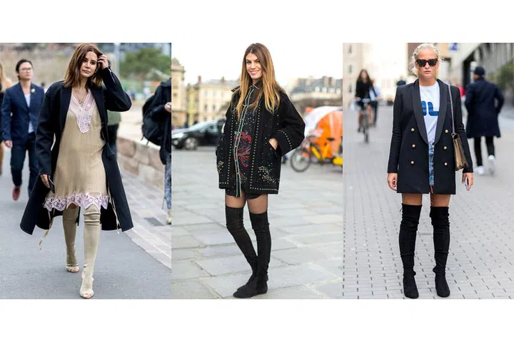 A HIGHER PURPOSE
Whether flat or heeled, over-the-knee boots lend a sultry vibe to jeans or dresses—not to mention their ability to make your legs look extra long.
Shop it: Stuart Weitzman boots, $795, stuartweitzman.com.
