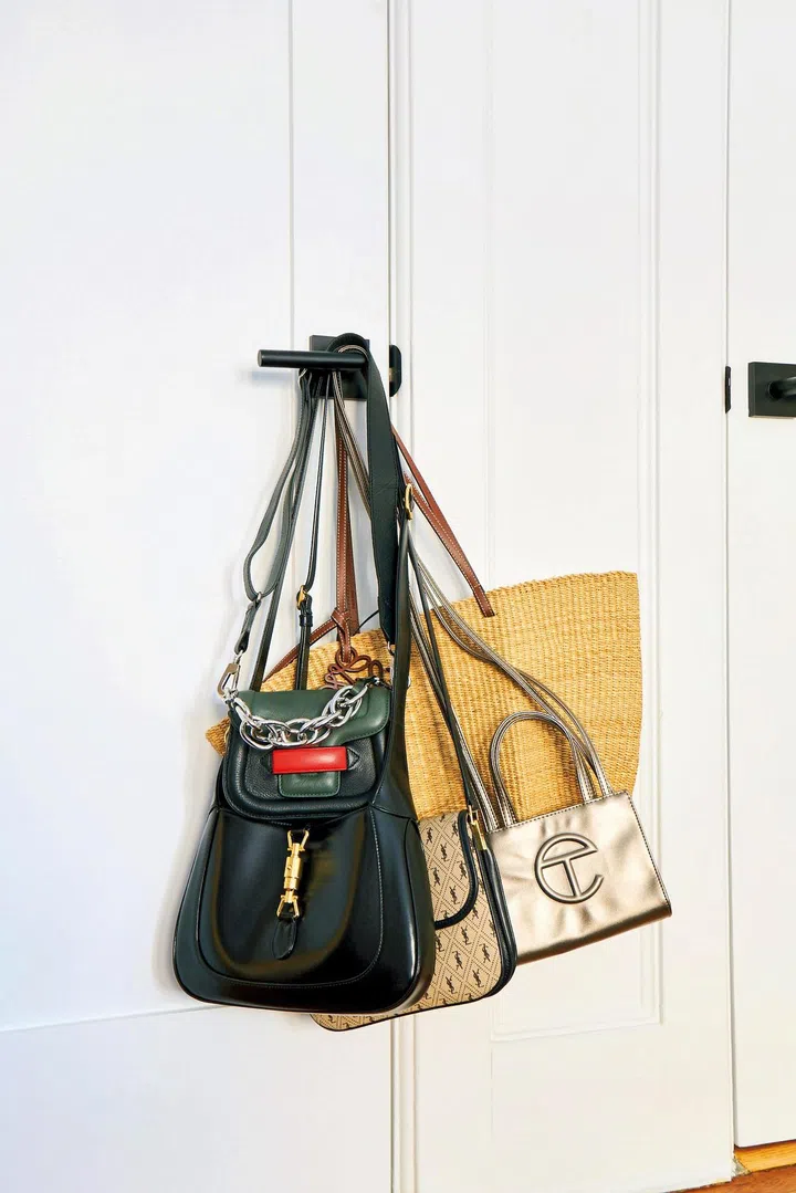 A selection of Nasr’s handbags. Photo: Kelly Marshall