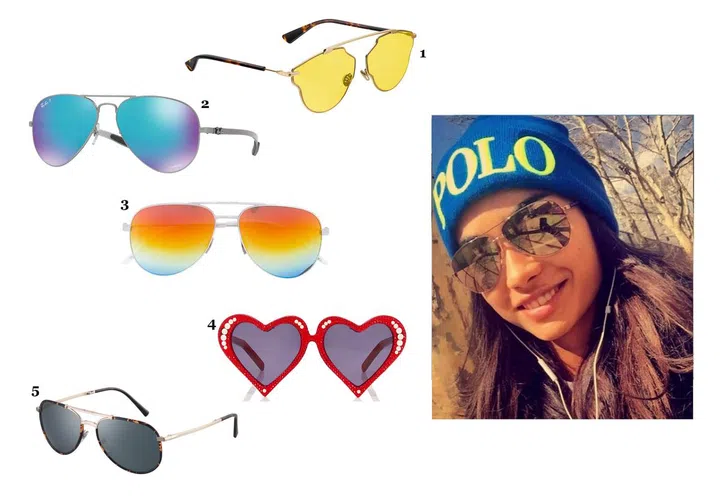 1. Dior 2. Ray-Ban 3. Saint Laurent 4. A-Morir at Moda Operandi 5. Burberry