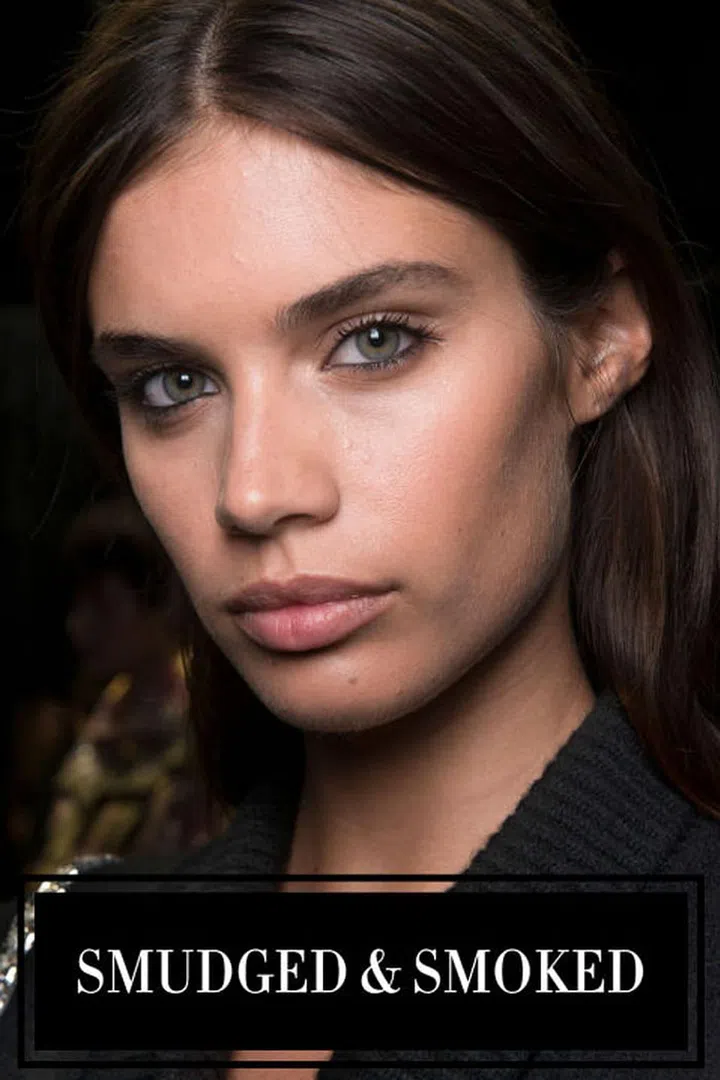 Eyeliner should be worn only one way in spring 2017: smudgy and imperfect. Makeup artists gravitated toward shades of black and gray (as we all do), but also experimented with navy and various shades of brown. But the color didn't matter as much as the application: either traced in the waterline (like at Francesco Scognamiglio, at left) randomly smudged across the lids, or both. 