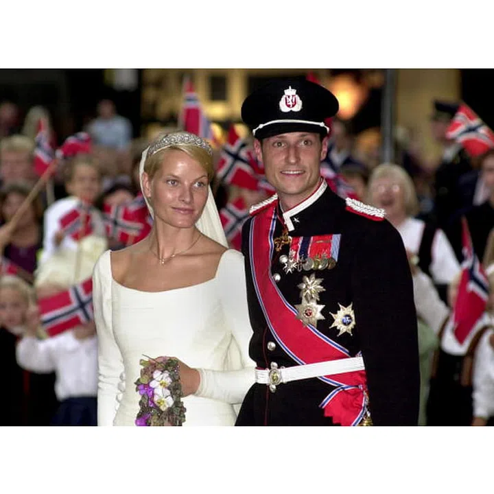 Mette-Marit Tjessem Hoiby Princess of Norway met Prince Haakon at the Quart Festival, Norway's largest rock festival, during a garden party in 1996. Fate brought them together three years later and they were married on August 25, 2001.