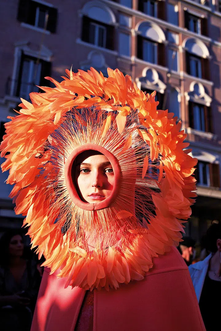 Headpieces by British milliner Philip Treacy adorned some of the couture looks.