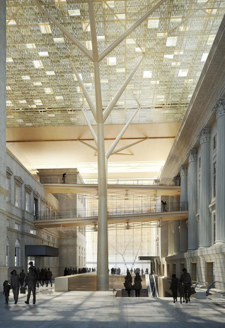 Artist's impression of National Gallery Singapore Atrium