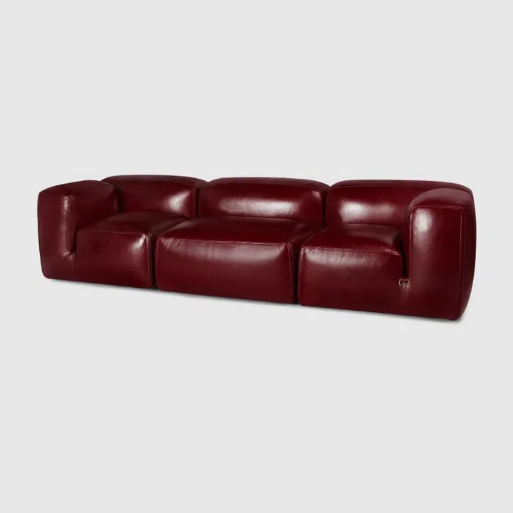 Gucci Tacchini Ancora red leather sofa gift guide Christmas 2024