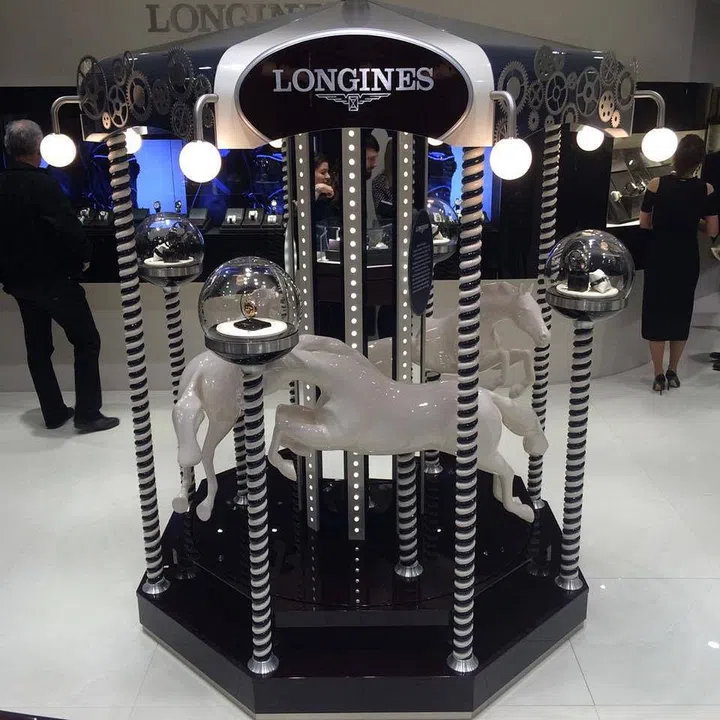 A whimsical display at the booth