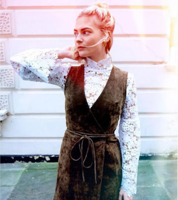 Pandora Sykes in a Macgraw top