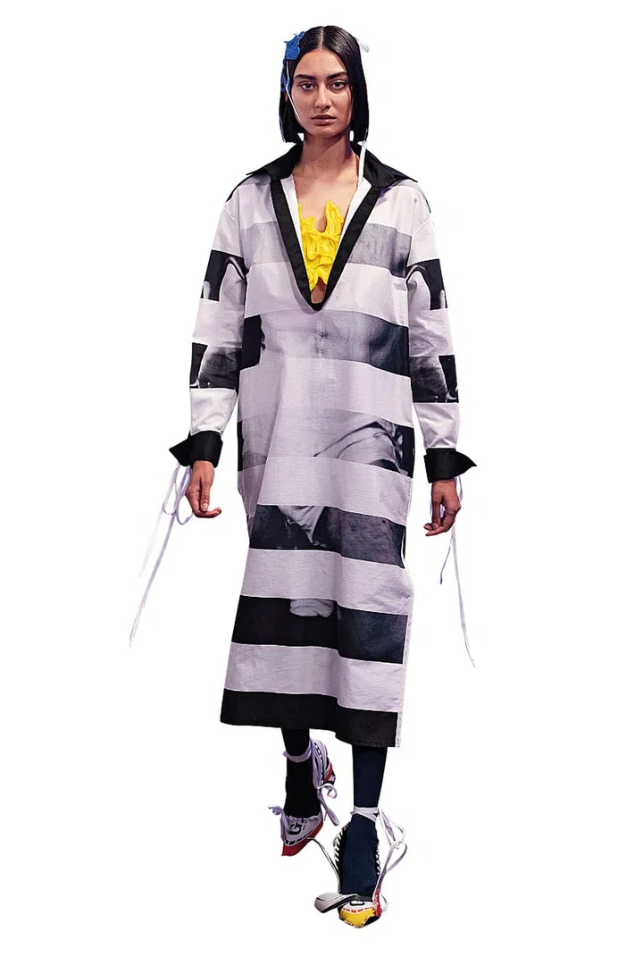 Models don designs from IML’s graduate collections. Photo: Istituto Marangoni London