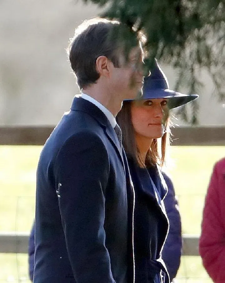 PIPPA MIDDLETON AND HER HUSBAND JAMES MATTHEWS MAKE A RARE PUBLIC APPEARANCE, ATTENDING CHURCH WITH THE ROYAL FAMILY IN JANUARY. Photo: Getty 