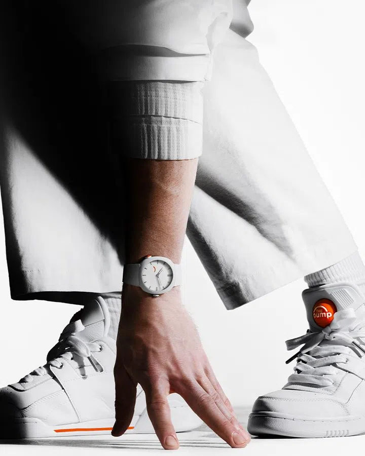 watch news may 2026 | h moser and cie reebok collab streamliner pump and shoes watches in white