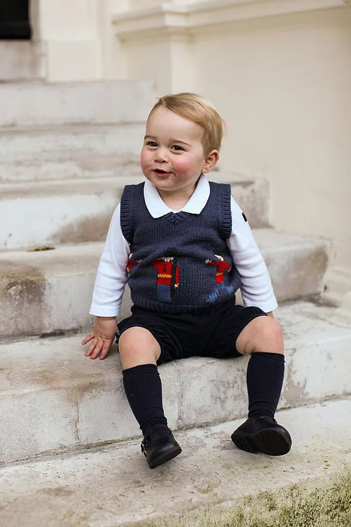This adorable photo of Prince George in an even cuter Christmas-themed vest was taken by Kate!