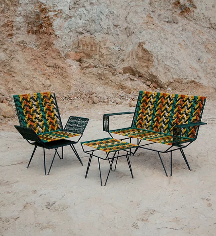 Marni looked to space for inspiration and engaged Colombian artisans for its latest "Marni Moon Walk" collection, futuristic in its vision and primitive in its tribal nuances and craft. 

Fancy any one of these woven-PVC pieces pieces yet?