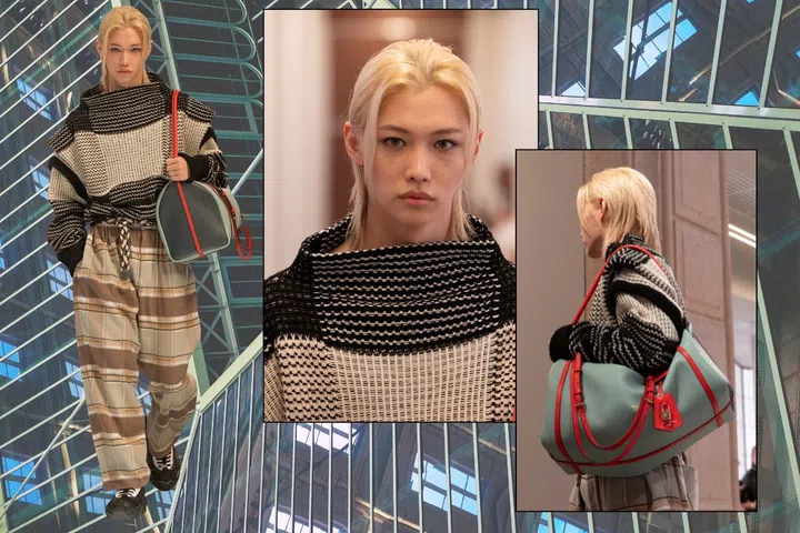 Felix of StrayKids on the runway of Louis Vuitton fall/winter 2025 show