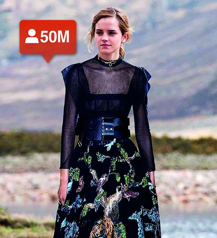 Emma Watson as Hermione
Granger was photoshopped
onto a Dior creation.