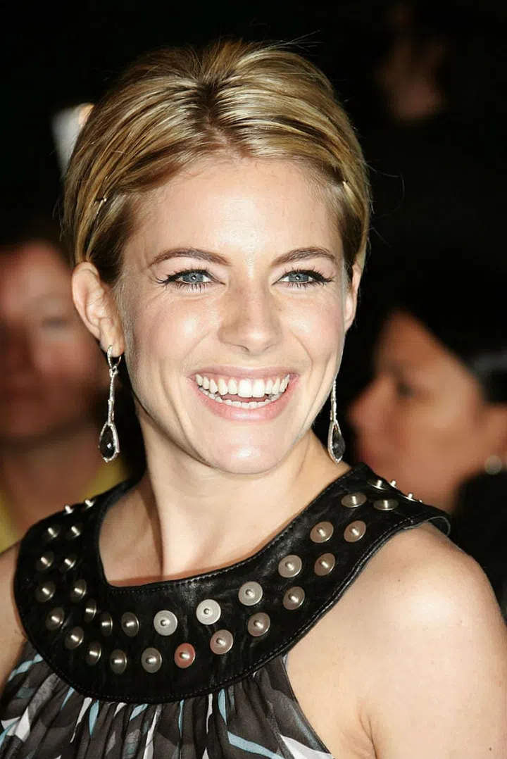 Marie Claire cover girl Sienna Miller proves that yes, you can have a center part with a pixie cut. Photo: Getty