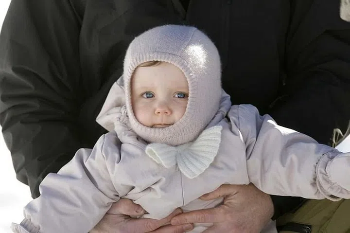 The daughter of Crown Prince Frederik and Crown Princess Mary of Denmark, in Verbier, Switzerland on February 18, 2008. Photo: Getty 
