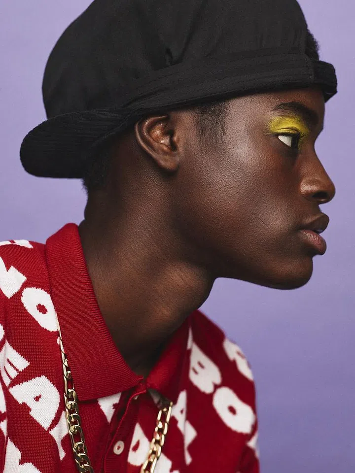 A flash of the Crayola Face Crayon in Dandelion around the eyes.
Photo: Crayola