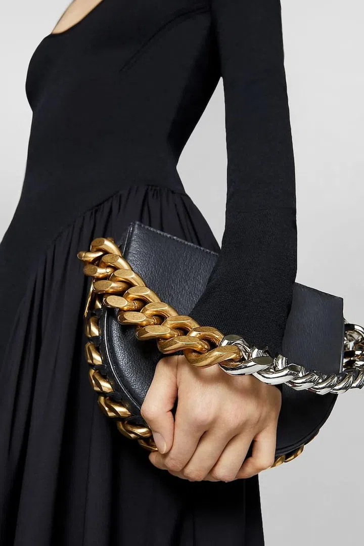 Mycelium mimics the microstructure of collagen, giving the Frayme Mylo bag a soft-to-touch feel unlike synthetics. Stella McCartney and the Bolt Threads team went through six iterations of the bag before reaching the final product. (Photo: Stella McCartney)