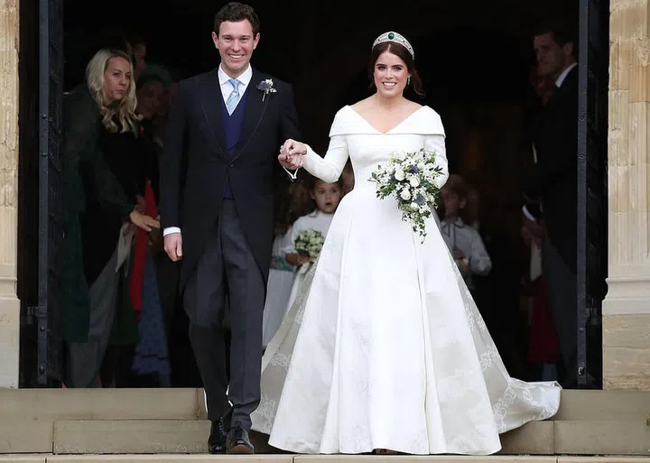 The bride and groom after saying "I Do."