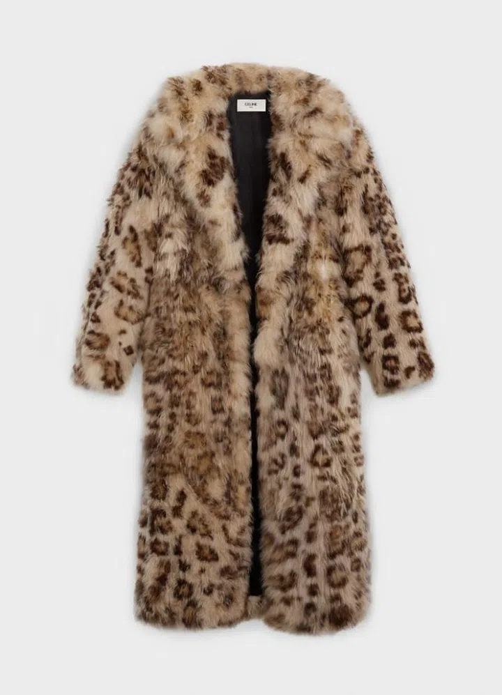 Celine Coat in Printed Cashmere Goat