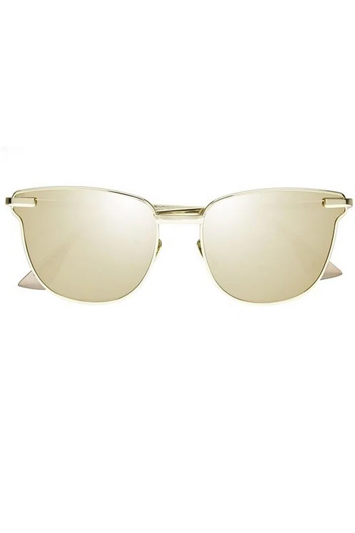 While you may already be familiar with Le Specs, the optic brand just debuted a new luxe line made with upgraded hardware at a higher price point. The first of the series, a gold pair of wayfarers has already gotten the seal of approval from Lady Gaga and Justin Bieber.
Le Specs Luxe sunglasses, $119, lespecs.com.