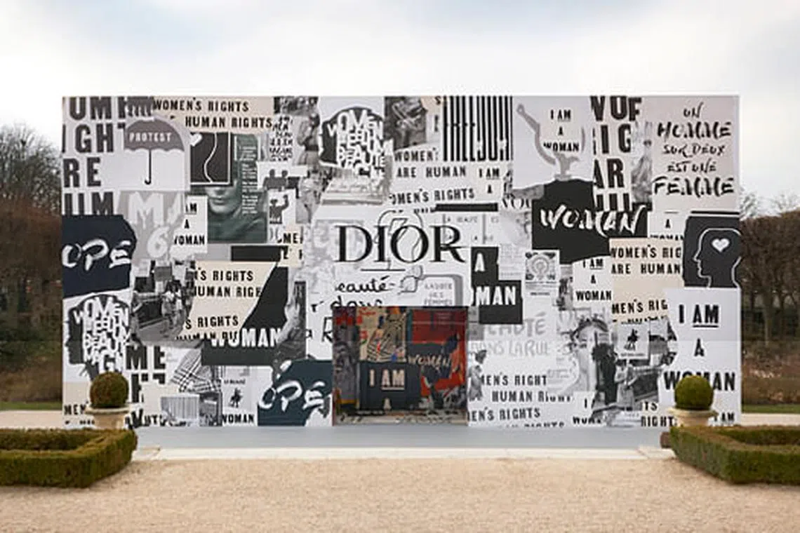 Dior's Protest-Inspired FW18 Set Had 3000+ Posters Plastered All Over ...