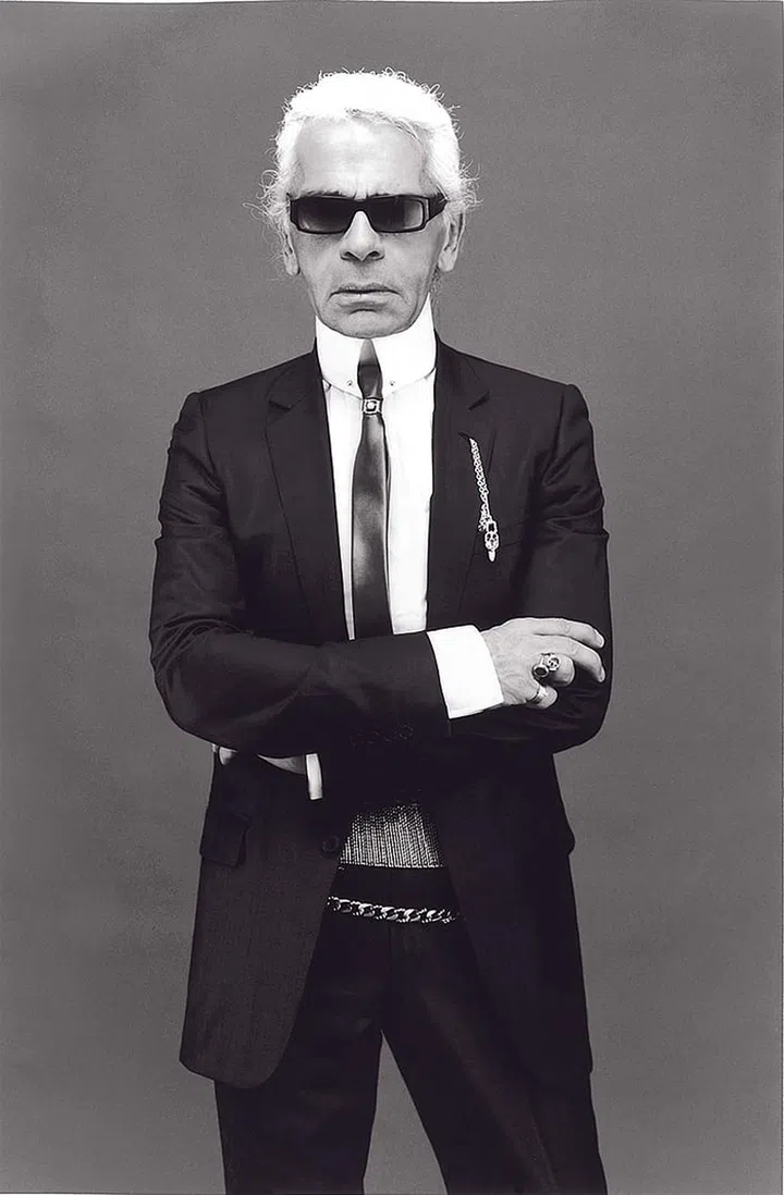 Lagerfeld’s self portrait taken in 