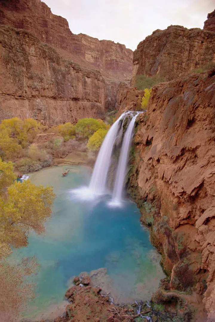 Before you can swim in these beautiful blue-green waters located near Grand Canyon National Park, you have to hike ten miles to get there. Trust us, it's totally worth the trek.