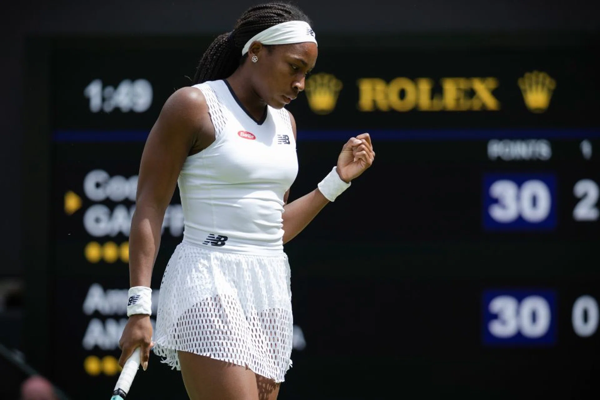 Rolex Testimonee Coco Gauff In Action At The Championships, Wimbledon 2022