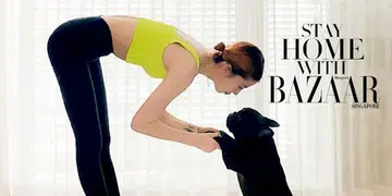 hbsg-StayHomeWithBAZAAR- Doga with Irene Kim and Biggie