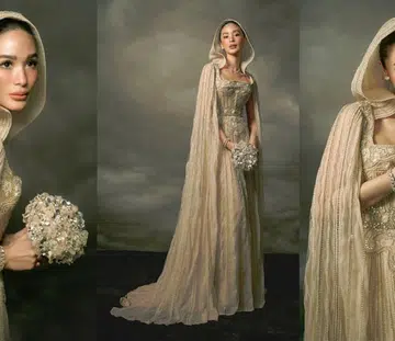 Heart in custom Elie Saab