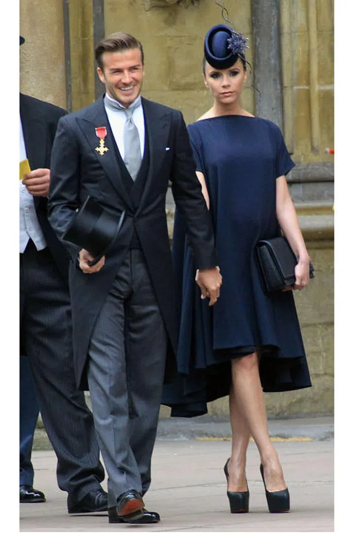What: Victoria Beckham dress and Philip Treacy fascinator
Where: The wedding of Prince William to Kate Middleton
GETTY IMAGES. Photo: Getty