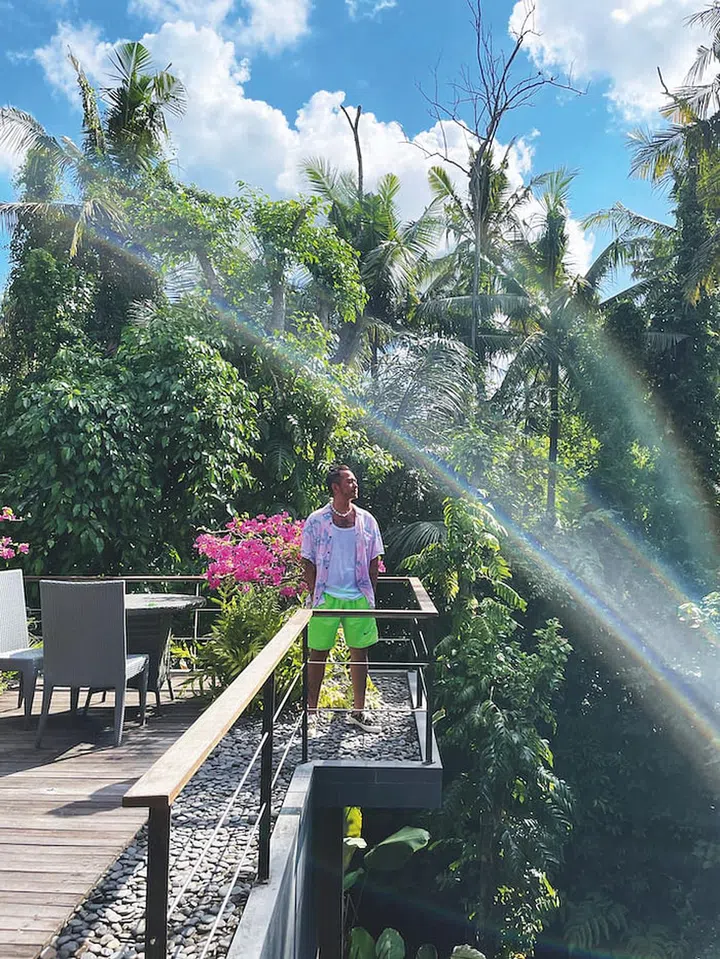 Halim taking a timeout in Bali (Photo: Harry Halim)