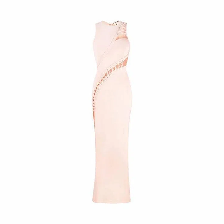 Cut-Out Lace-Detail Maxi Dress, $893, Elisabetta Franchi at Farfetch