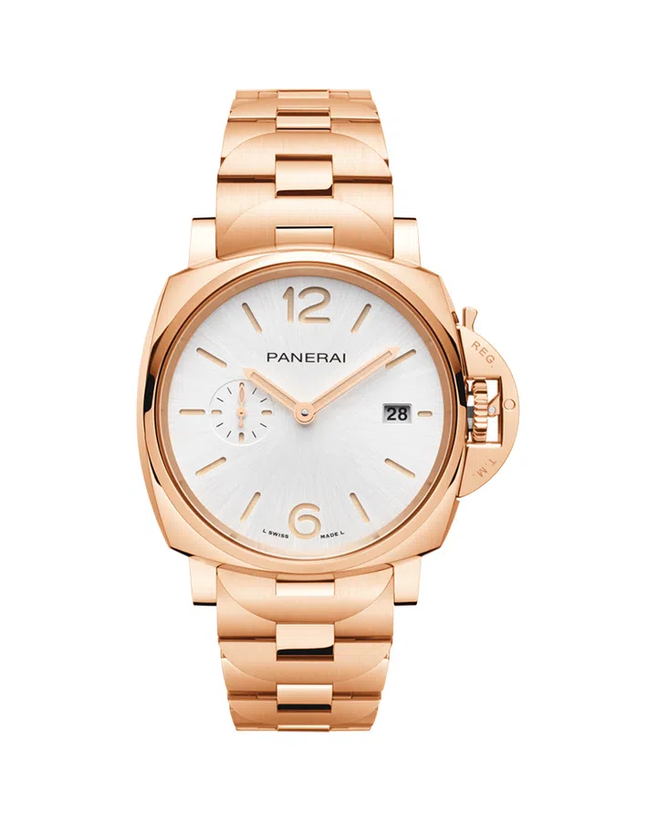 panerai luminor due tuttooro rose gold white dial