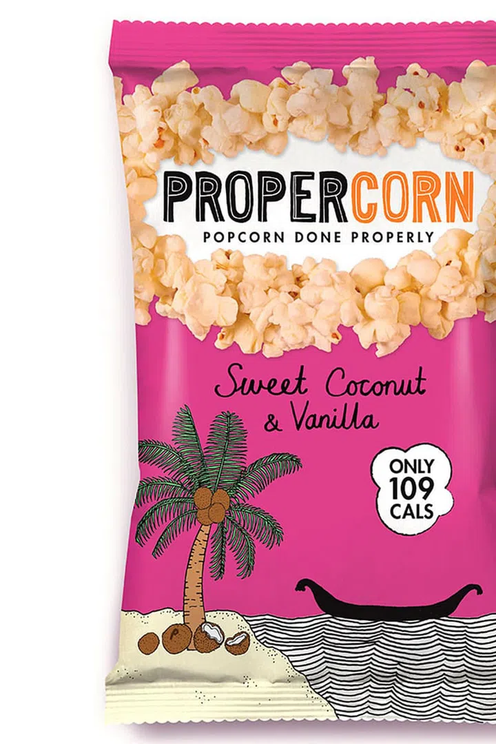 A staple at every fashion week, Propercorn satisfies each time with its crunch, witty flavours and brightly coloured packets (our favourite oscillates between Sweet Coconut & Vanilla and Sweet & Salty). The culinary accessory of choice.
Available nationwide.