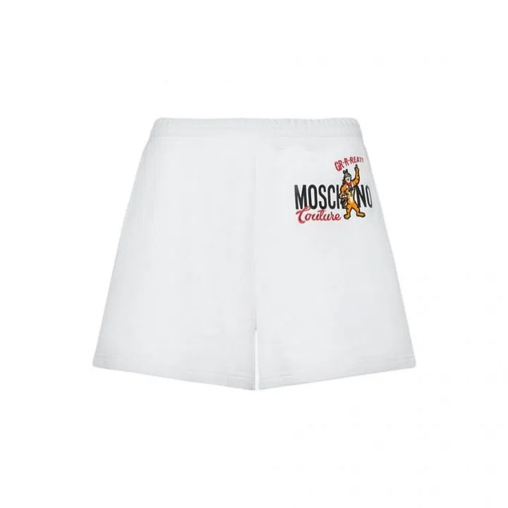 White Fleece Sweatshorts (Tony The Tiger), $560, Moschino