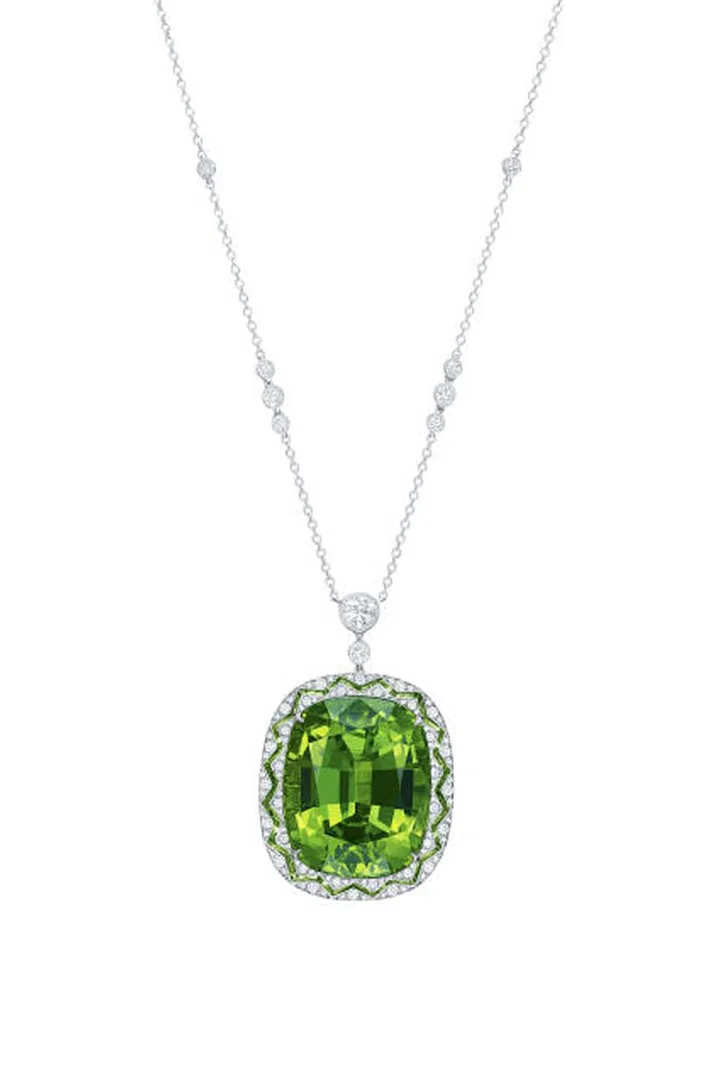 [PER-a-doh] n. Referred to as "the emerald of the evening" because its rich olive-green colour remains constant in artificial light. Found on the Shrine of the Three Magi in Germany's Cologne Cathedral and, more recently, in Kashmir.