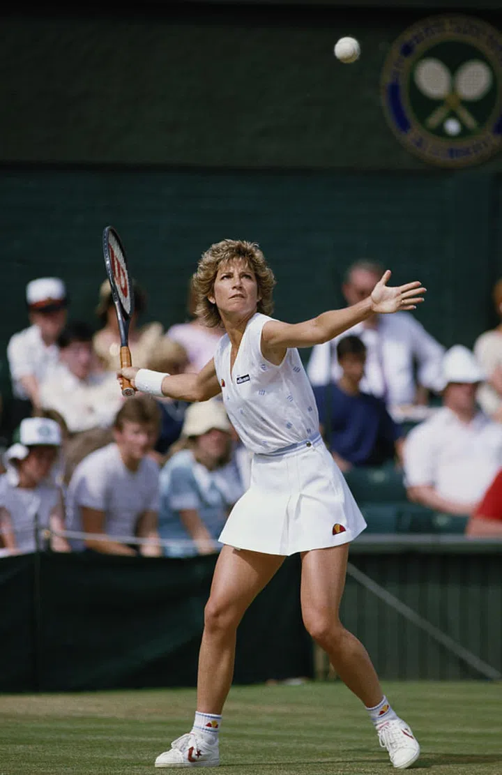 Chris Evert-Lloyd during her Women's Singles Finals match against Martina Navratilova.  Photo: Getty