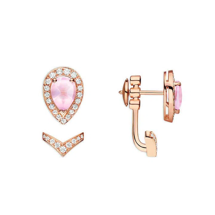 Pink gold, rose quartz and diamond, $5,140