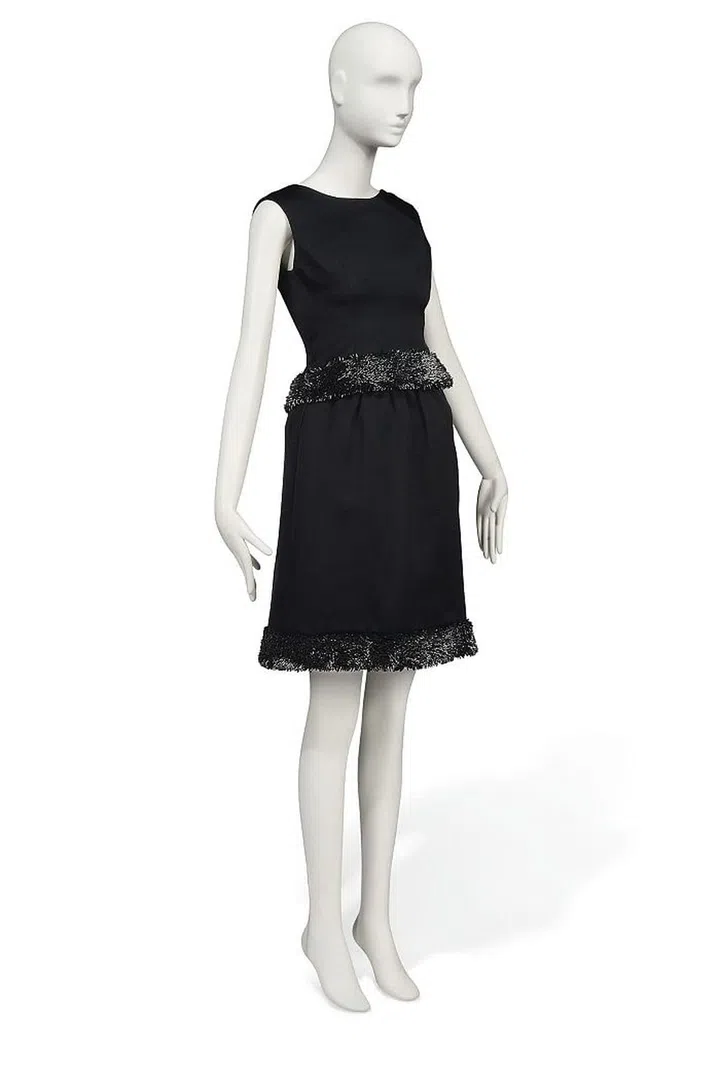 A black satin Givenchy two-piece. Photo: Christie's