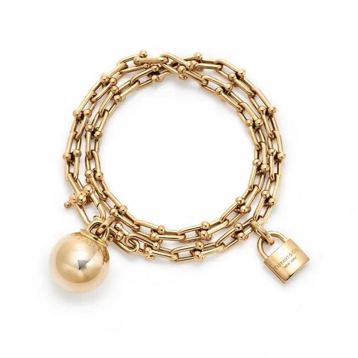 Tiffany HardWear 18K yellow gold wrap bracelet, $14,200. (Photo: Tiffany & Co.)