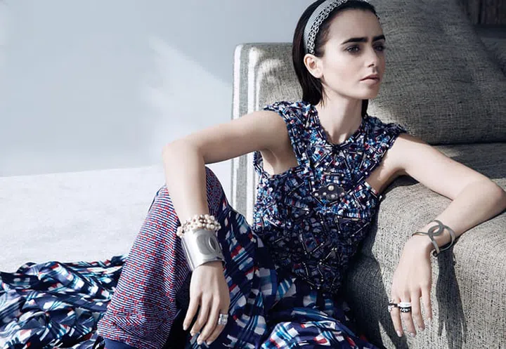 lily collins chanel