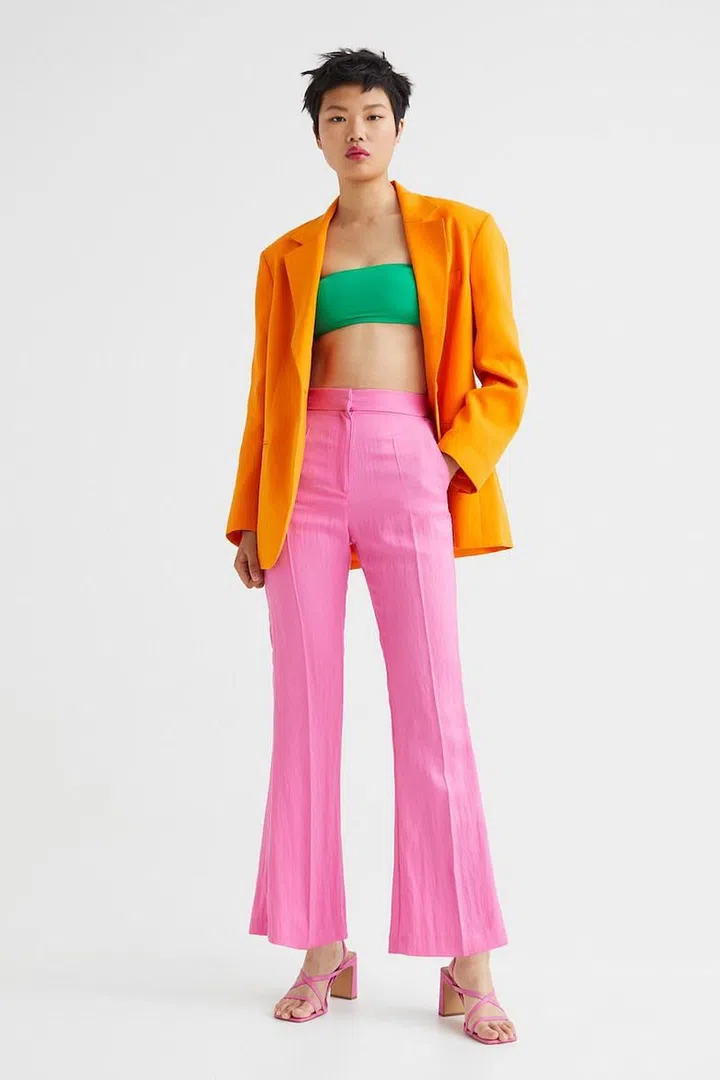 Flared Lyocell-Blend Trousers, $49.95, H&M

