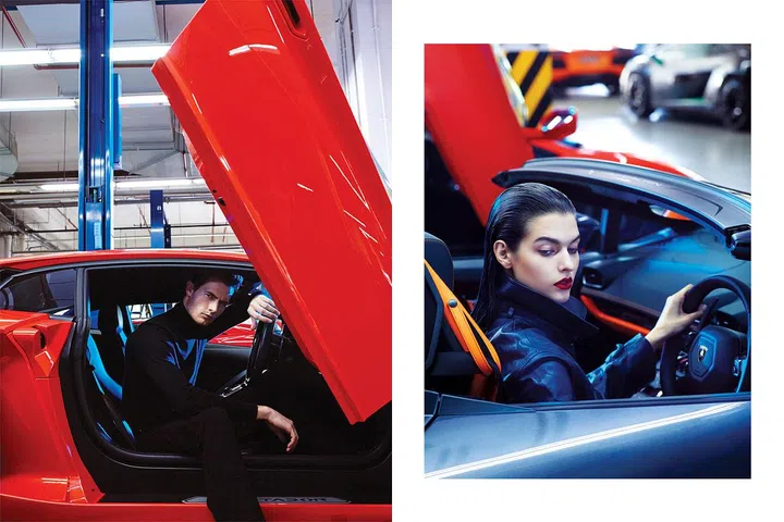 Sweater, Dior Homme. Pants, Ralph Lauren | Trench coat, Céline
