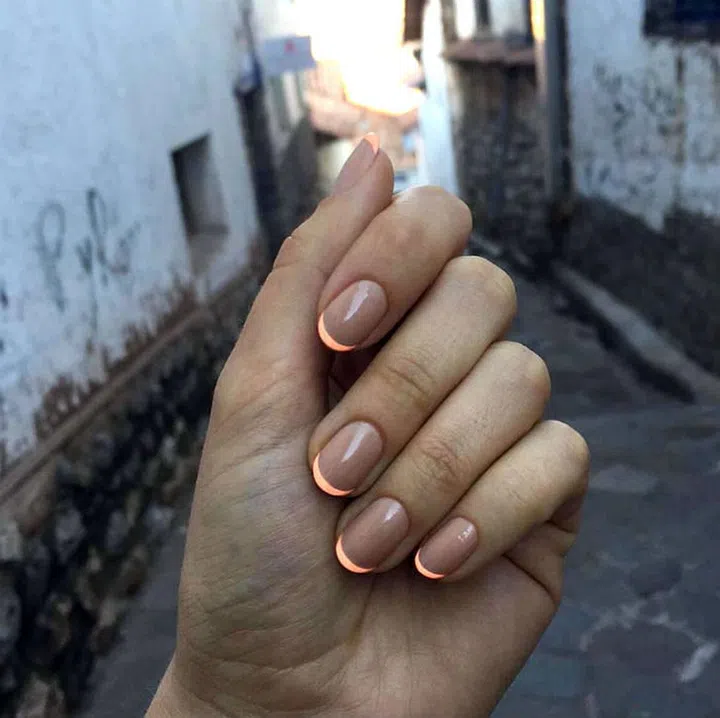 We can get behind a fluorescent French when the length is short, the stripes are thin, and the base is a flattering nude. 
@deborahlippmann