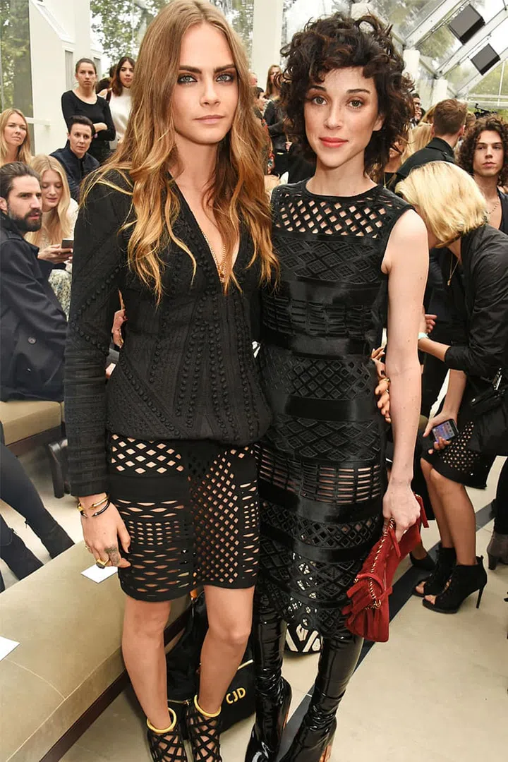The ultra-stylish couple dated for 18 months, gracing several front rows together before splitting in September. Though neither spoke out publicly on the breakup, sources reported that "pressures of the long-distance romance just became too much." Since then, St. Vincent (née Annie Clark), has reportedly started dating Kristen Stewart.