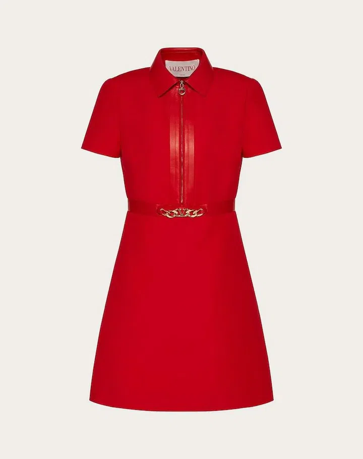 VLogo Chain Crepe Couture Dress, $6,300, Valentino